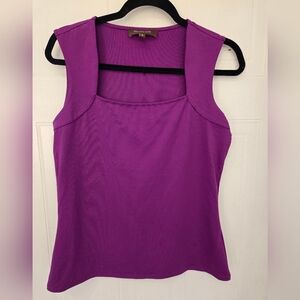 Melanie Lyne Small Purple Scoop Neck Tank